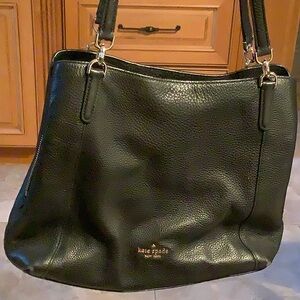 Kate Spade Black Leather Shoulder Bag Classic Design
